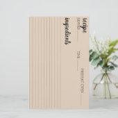 レシピカード 便箋 (スタンド正面)