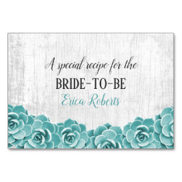 レシピカード |多肉素朴フローラエレガント テーブルナンバー