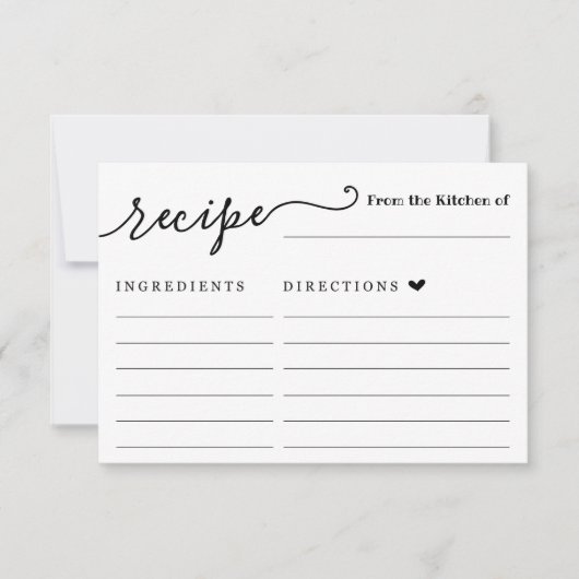 レシピカード 招待状 (正面)