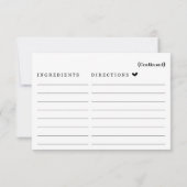 レシピカード 招待状 (裏面)