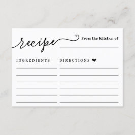 レシピカード 招待状