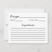 レシピカード 招待状 (正面)
