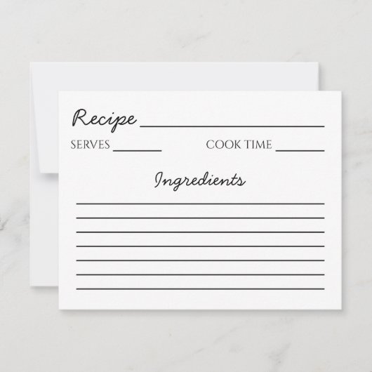 レシピカード 招待状 (正面)