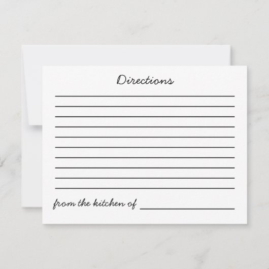 レシピカード 招待状 (裏面)