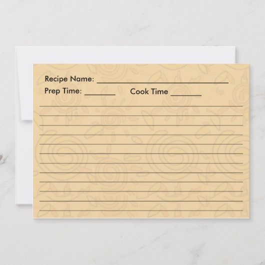 レシピカード – 旋回した太陽 招待状 (正面)