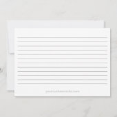 レシピカード – 旋回した太陽 招待状 (裏面)