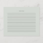 レシピカード |水素朴色ほこりっぽい緑 (裏面)