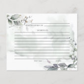 レシピカード |水素朴色ほこりっぽい緑 (正面)