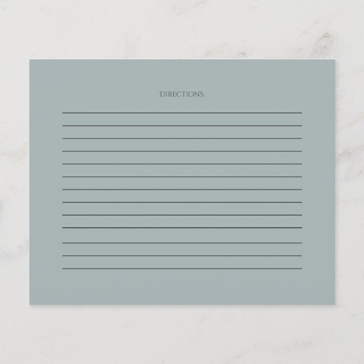 レシピカード |水素朴色セージ緑 (裏面)