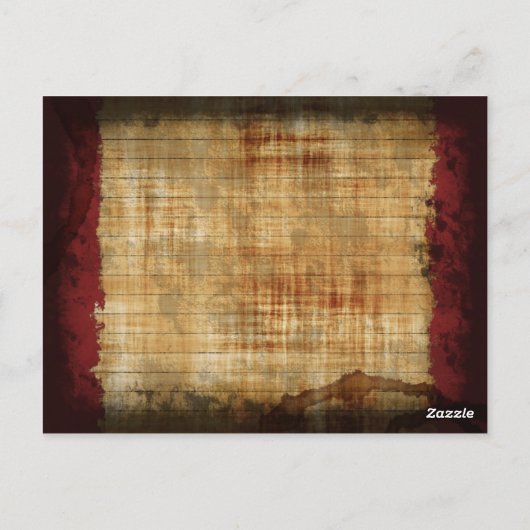 レシピカード – 汚れのある古い ポストカード (裏面)