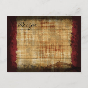 レシピカード – 汚れのある古い ポストカード