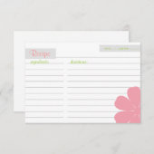 レシピカード |花っぽい |pi (正面/裏面)