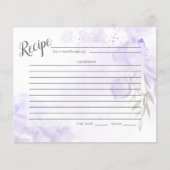 レシピカード |薄紫パープルバラ (正面)