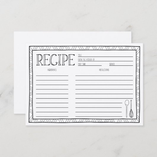 レシピカー結婚ドのエンクロージャカード エンクロージャーカード (正面/裏面)