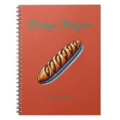レシピキーパーベーカリーテラコッタグリーンベーキング恋人 ノートブック (正面)