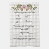 レシピキープサクリスマスククッキーファームハウスフローラ キッチンタオル (縦)