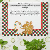 レシピキープサクリスマスククッキー赤い緑のプライド キッチンタオル (折り畳み)