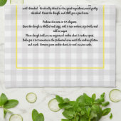 レシピキープサクレモンイエローグレープレイド キッチンタオル (折り畳み)