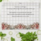 レシピキープサケクリスマスクッキーグレーブファロープレイド キッチンタオル (折り畳み)