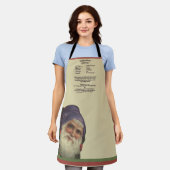 レシピキープサケヴィンテージサンタクロース エプロン (着用した状態)