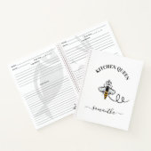 レシピクイーンビーキッチン調理師名 ノートブック (内部)