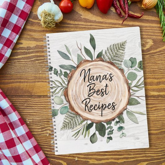 レシピクックブックオーガナイザー素朴ウッド ノートブック