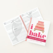 レシピクックブックケーキピンクオレンジ金ゴールド焼モダンき ノートブック (内部)