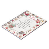 レシピクックブックパターンクリスマスファミリー ノートブック (左側)