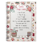 レシピクックブックパターンクリスマスファミリー ノートブック (正面)