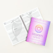 レシピクックブックパープルレインボーグリッタードーナツ ノートブック (内部)