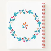 レシピクックブックホリデー格言フローラモダンリース ノートブック (裏面)