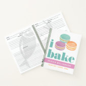 レシピクックブックマカロンターコイズパープルオレンジ ノートブック (内部)