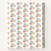 レシピクックブックマカロンターコイズパープルオレンジ ノートブック (裏面)