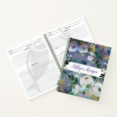 レシピクックブックヴィンテージブルーフローラ水色 ノートブック (内部)