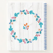 レシピクックブック格言ホリデーフローラリース 素朴 ノートブック (裏面)