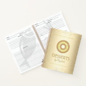 レシピクックブック金ゴールドグリッターシック ノートブック (内部)