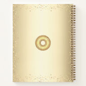 レシピクックブック金ゴールドグリッターシック ノートブック (裏面)