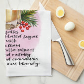 レシピクラシックエグノグキッチンタオル キッチンタオル (四つ折り)