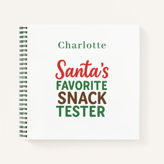 レシピクリスマス引用文スナックテスター名 ノートブック (正面)