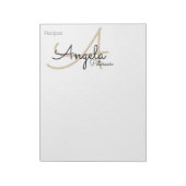 レシピシェフのノートモノグラムの ノートパッド (回転)