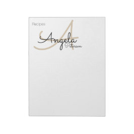 レシピシェフのノートモノグラムの ノートパッド