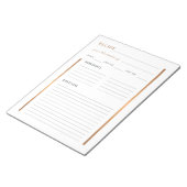 レシピシートのキッ空白のチンからエレガント ノートパッド (アングル)