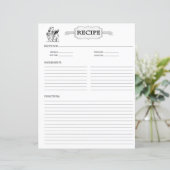 レシピシート (スタンド正面)