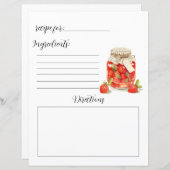 レシピジャム用の苺ブックページ (正面/裏面)