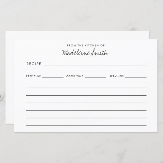 レシピスモダンクリプト – キッチンレシピカード (正面/裏面)