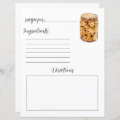 レシピチップクッキーのチョコレートブックページ (正面/裏面)