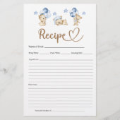 レシピテディベアボーイ赤ちゃんシャワー (正面)