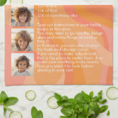 レシピテンプレートのレシピと写真 キッチンタオル (折り畳み)