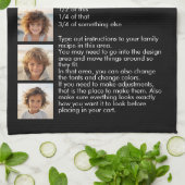 レシピテンプレートのレシピと写真 キッチンタオル (折り畳み)