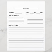 レシピテンプレート (正面)